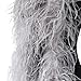 Boa de plumas de avestruz mullida teñida de rojo, 6 capas, bufanda de plumas grandes, 2 metros, boda, carnaval, vestido, costura, decoración, cinta, plumas, gris claro, 2 metros