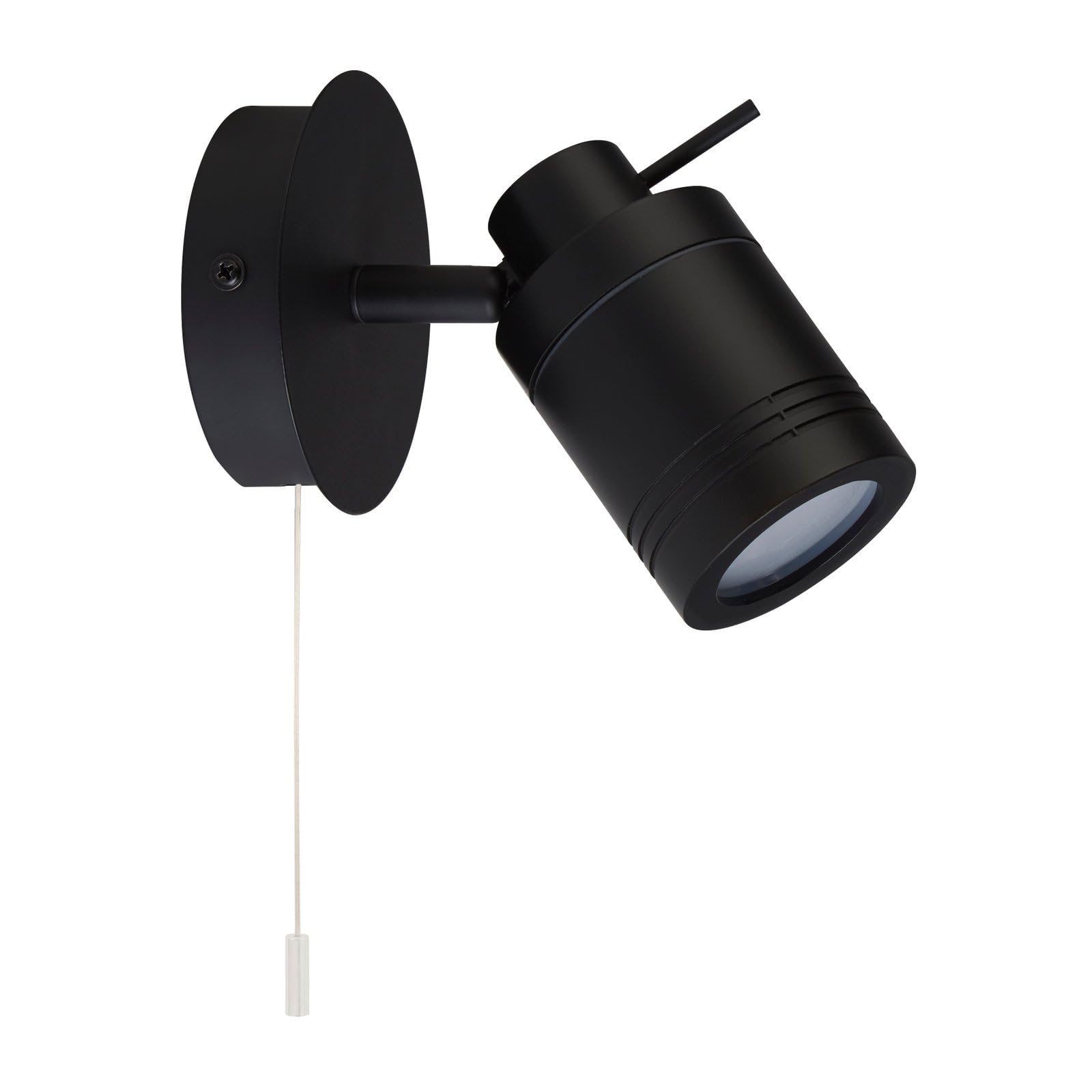 Searchlight Samson Support mural pour spot de salle de bain 1 lumière IP44, noir mat IP44