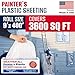 Weather-All Clear Painters Plastic Sheeting 9' x 400' (3600 sq ft) – 0.31 Mil High-Density Polyethylene Roll in Self-Dispensing Box – Dust Barrier, Surface Protection for Painting and Construction