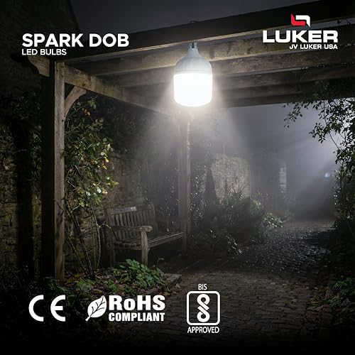 Image of LUKER JVLuker 36W LED Bulb B22 Base Energy Efficient Light 120 Degree Wide Beam Coverage High CRI Surge Protection Lights for Home and Office Indoor & Outdoor, 1 Year Warranty (Pack of 4, Warm White)