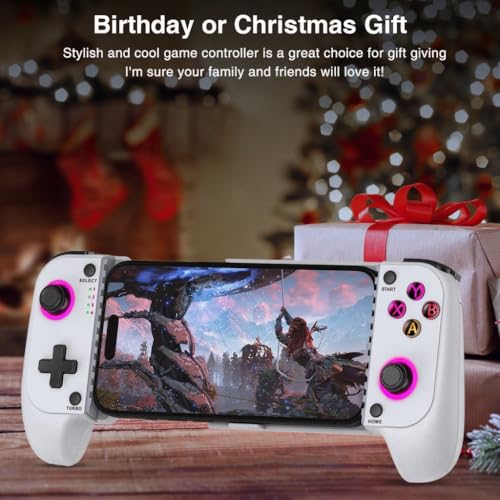 Phone Controller for iPhone/Android - Mobile Gaming Controller with Hall Effect Joystick, Phone Case Support, Turbo Function, Dual Vibration- Phone Controller Compatible with More Games - Image 8