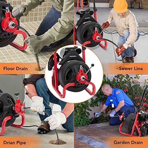 PIONEERWORKS 75Ft X 1/2 Inch Autofeed Drain Cleaner