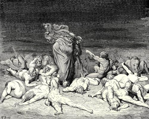 Impression d'Affiches l'Enfer Gustave Doré Toile de Qualité Musée