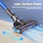 Cordless Vacuum Cleaner, 550W 45KPA Longlasting Vacuum Cleaners for Home, Stick Vacuum with LED Touch Screen & Rechargeable 2500 mAh Battery, Handheld Vacuum for Pet Hair/Carpet/Floor - Image 2