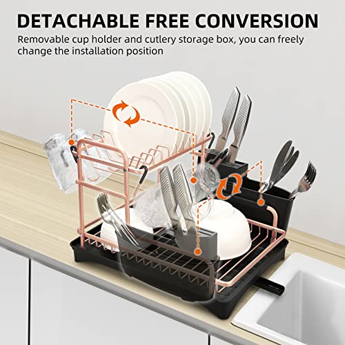 Egouttoir à vaisselle compact pour simplifier le rangement après les repas