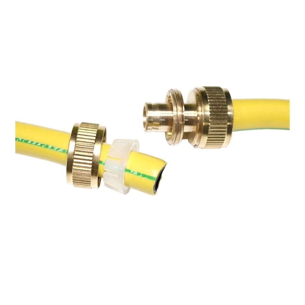 Ottone 1/2 '' Connettore del tubo flessibile Agricoltura Garden irrigazione Car Wash prolunga strumento Water Garden Hose Giunti 10 pezzi