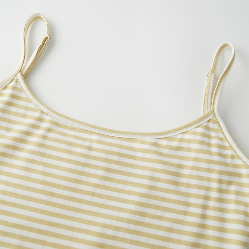 DSORVICD Women Y2K Striped Pajama Set Sleeveless Slim Crop Cami Tank Fold Over Shorts Teen Girls Cute PJ Sets - Image 6