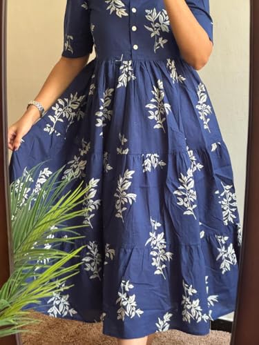 Image of Women's Rayon Printed Anarkali Kurta for Women and Girls, Regular Wear