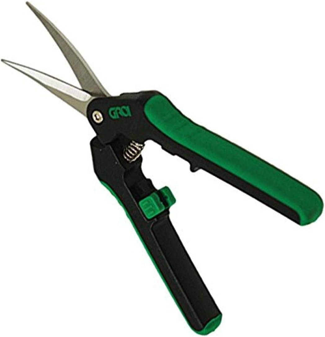 Grow1 Titanium Trimming Shears Curved Blade Scissors for Precision Plant Pruning and Harvesting