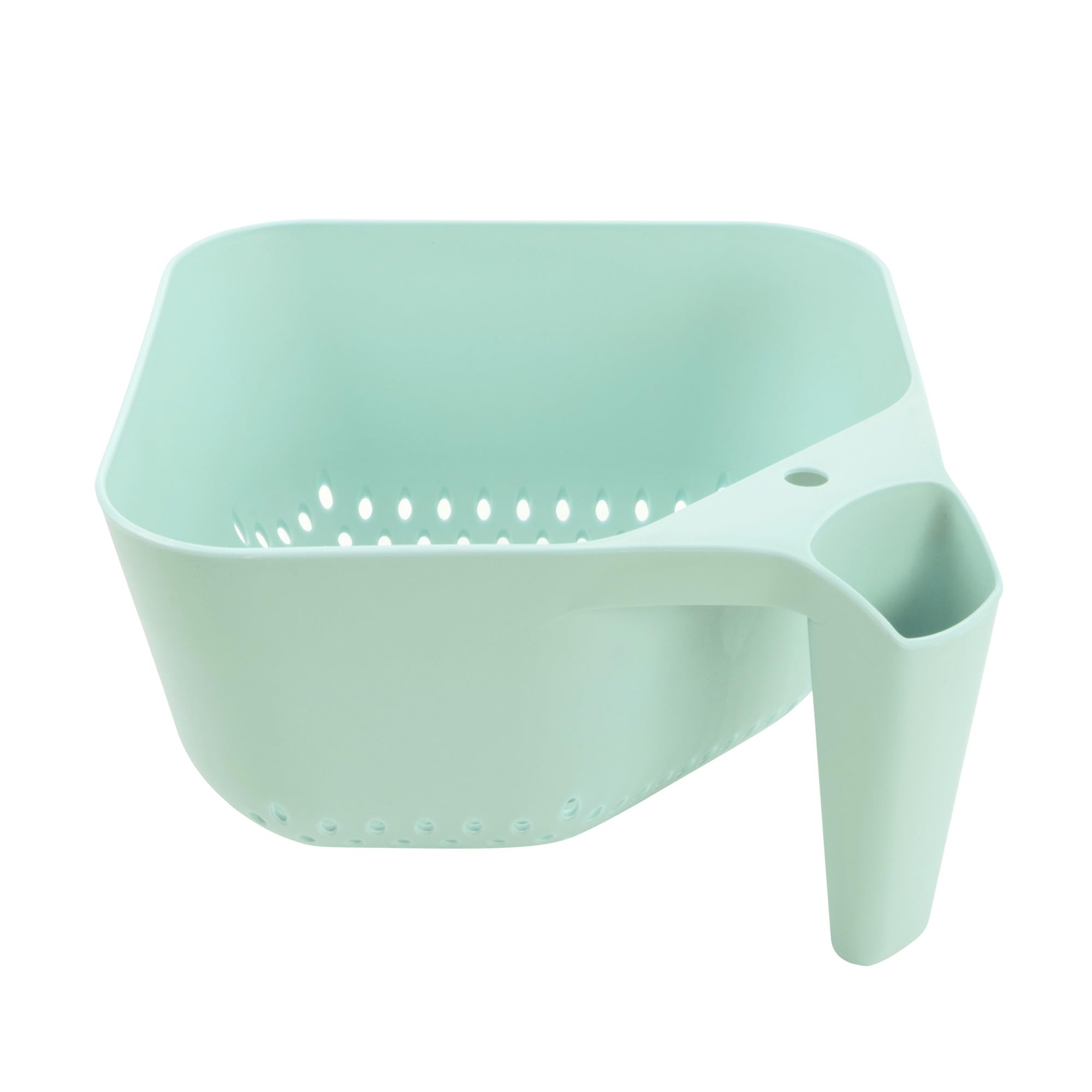 Tovolo 61-33672 Scolapasta per verdure da 3 litri, per frutta e verdura, colino quadrato per pasta con manico facile da impugnare, lavabile in lavastoviglie e senza BPA, plastica, menta