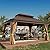 GAZEBEST 12' X 16' Hardtop Gazebo, Outdoor Galvanized Steel Double Roof Permanent Aluminum Frame Pavilion Pergola Canopy with Privacy Curtains for Garden, Patio, Backyard, Deck and Lawns.