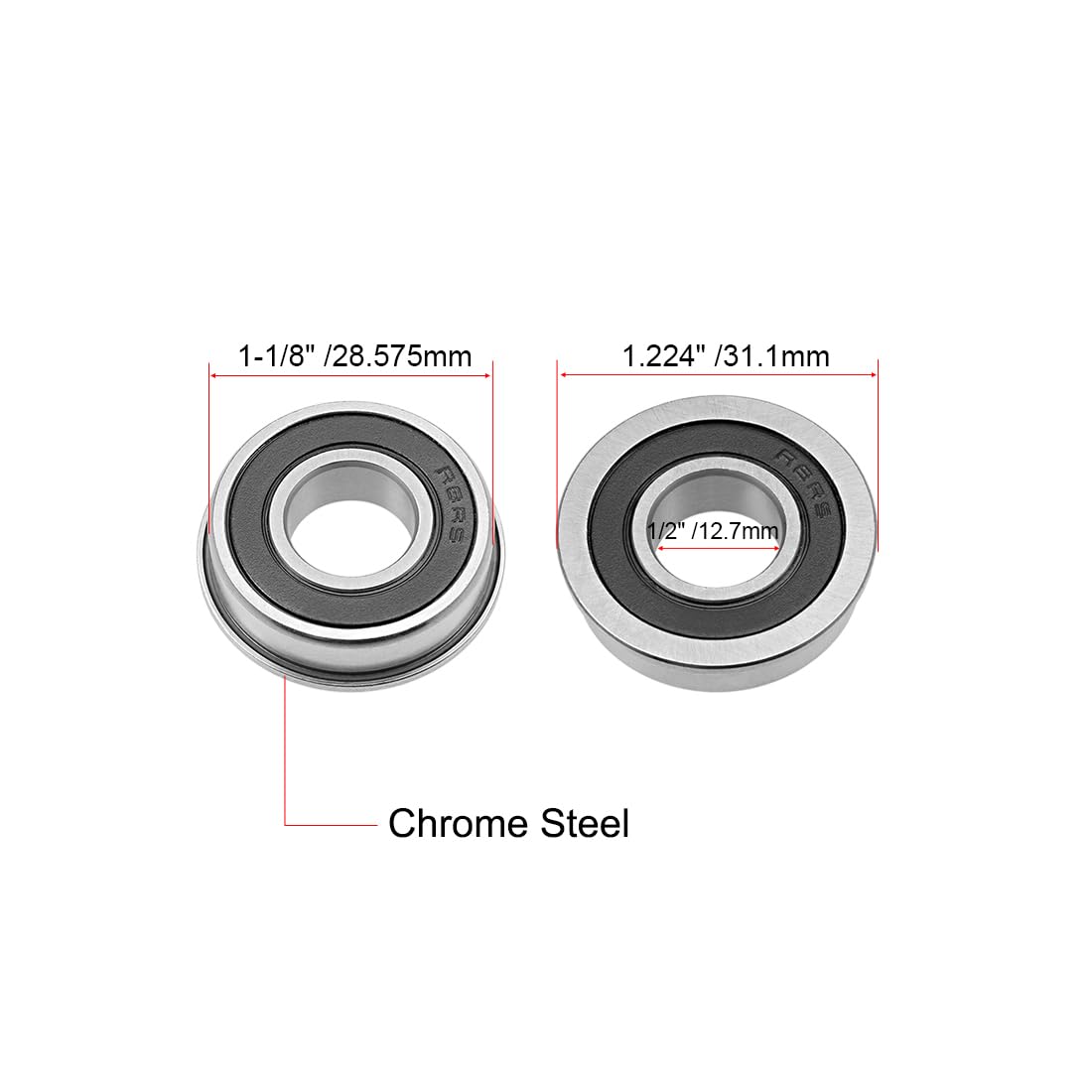4 Stück Kfl08 Stehlager 8mm Bohrungsdurchmesser Zinklegierung