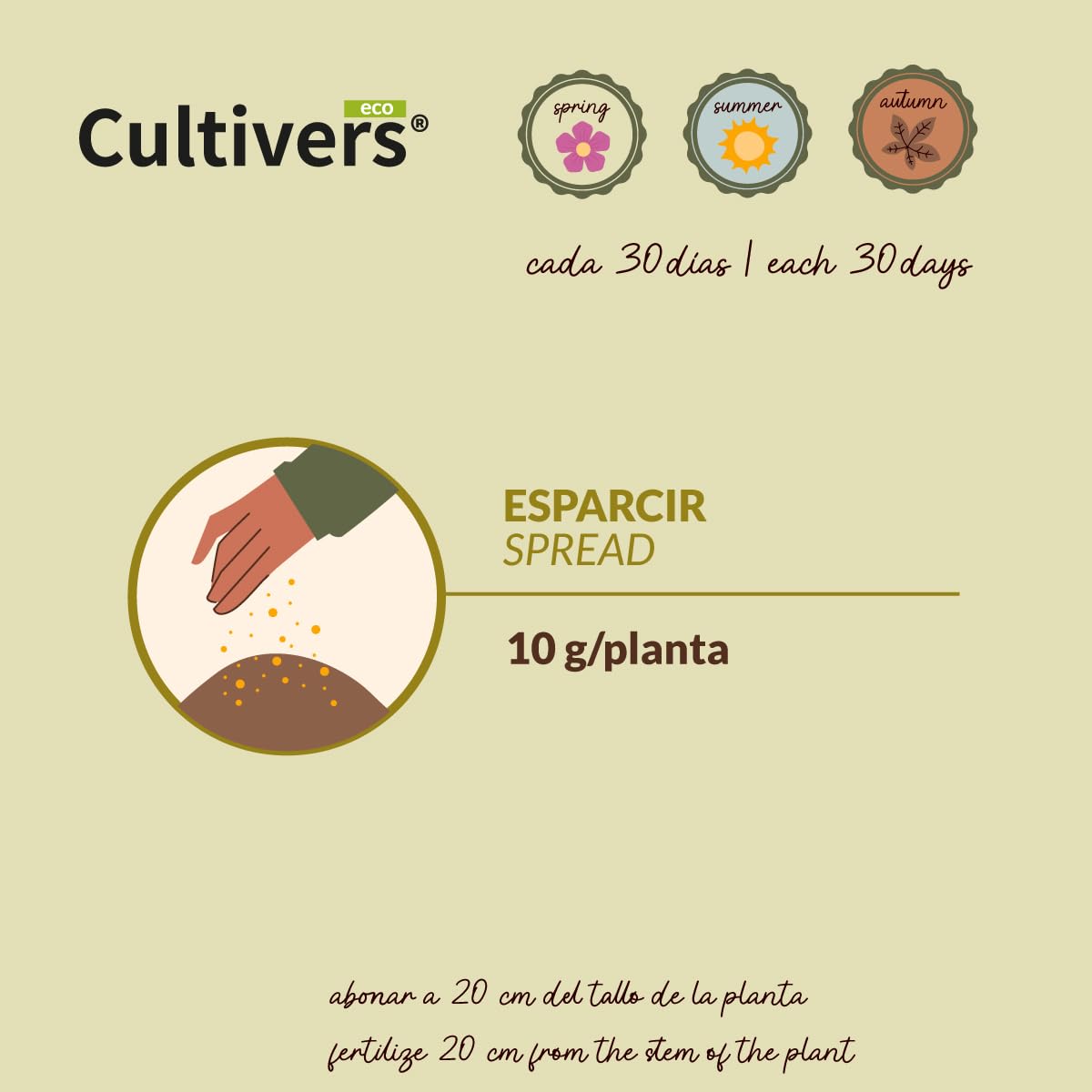 CULTIVERS Concime per Cactus, Piante Grasse e Succulente Biologico 5 kg, Fertilizzante Granulare a Lenta Cessione, 100% Organico e Vegano