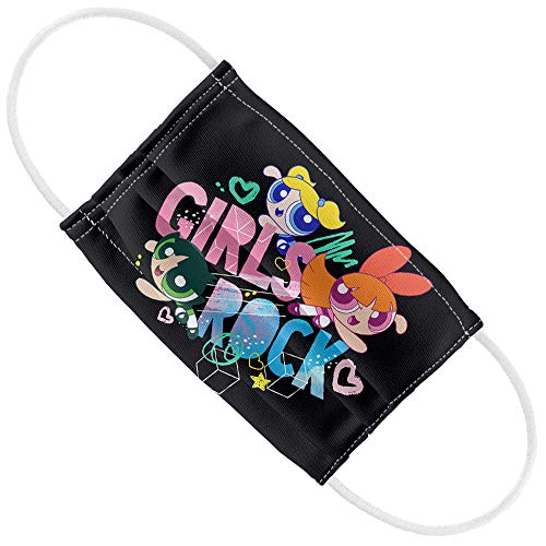 Popfunk The Powerpuff Girls Girls Kids Rock 1-Ply Reusable Face Mask Covering with Adjustable Nose Wire