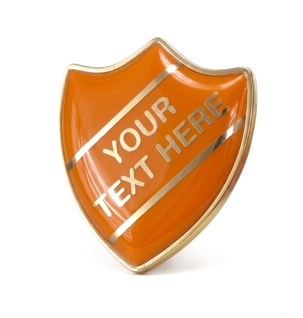 Create Your Own School Shield Badge (Orange)