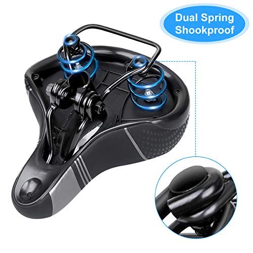 OGORI Bike Seat - Waterproof Bicycle Saddle Replacement for Men Women, Breathable Wide Universal Fit Soft Gel Cycle Seat… - Image 6
