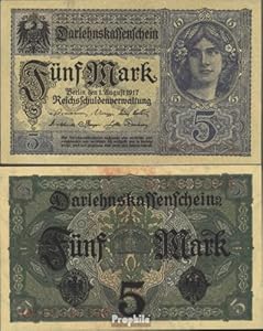 Prophila Collection Deutsches Reich 1917 5 Mark Banknote