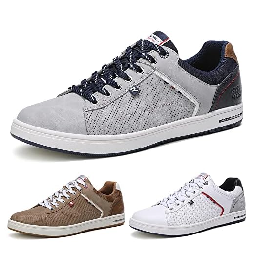 ARRIGO BELLO Zapatos Hombre Vestir Casual Zapatillas Deportivas Running Sneakers Corriendo Transpirable Tamaño 41-46 (44, T Gris)