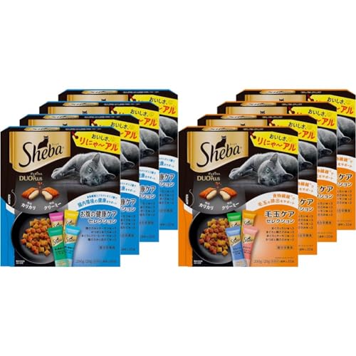 【セット買い】シーバ (Sheba) デュオプラス キャットフード お腹の健康ケアセレクション 成猫用 200g×4個(まとめ買い) + シーバ (Sheba) デュオプラス キャットフード 毛玉ケアセレクション 成猫用 200g×4個(まとめ買い)のサムネイル