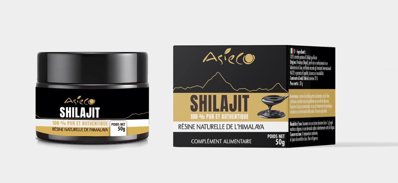 Shilajit del Himalaya - Resina natural - 50 g - Maceta