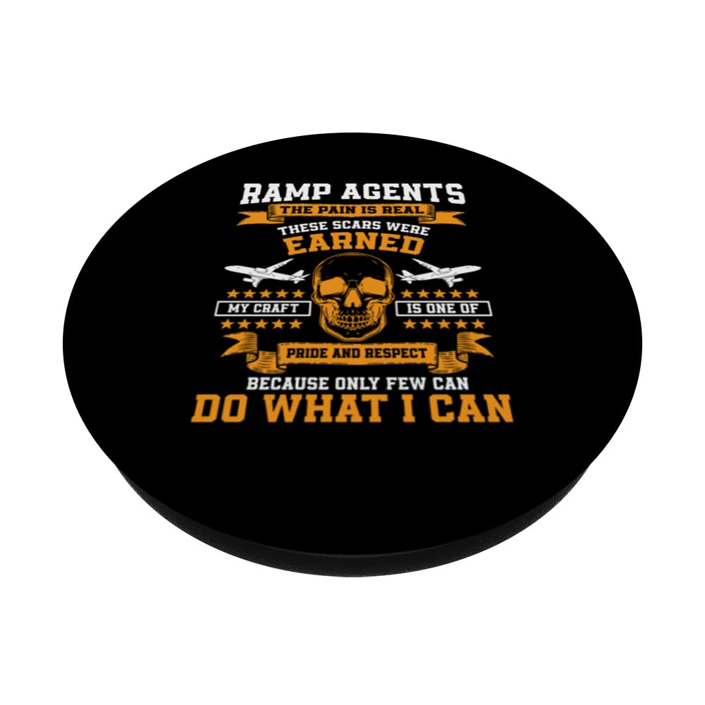 Great Ramp Agents Outfit Aircraft Service Baggage Handling PopSockets Swappable PopGrip, Black - Image 2