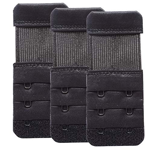 Image of Women Bra Extender 2 Hook Soft Elastic Bra Extension Extenders Pack of 3