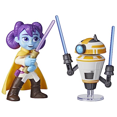 Star Wars Pop-Up Lichtschwert Duell, LYS Solay & Trainings-Droide Figuren (Skala 10 cm), Spielzeug für Kinder