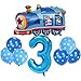 DIWULI, set di palloncini locomotiva, palloncino XXL numero 3, 3° compleanno