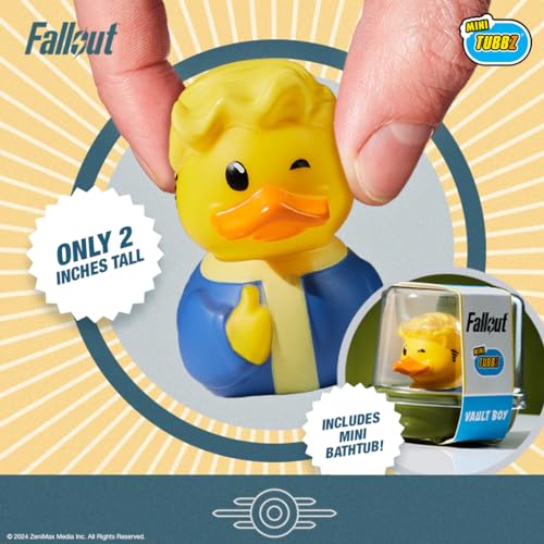 tubbz mini vault boy collectible vinyl rubber duck figure - official fallout merchandise - sci-fi tv movies amp video games