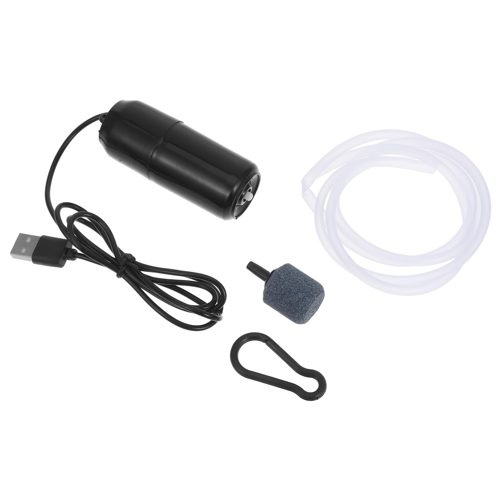 Outanaya 1Set Mini USB Aquarium Air Pump Silent Oxygen Pump for Fish Tanks Lightweight Portable Design Durable Plastic Material for Aquariums and Home Use