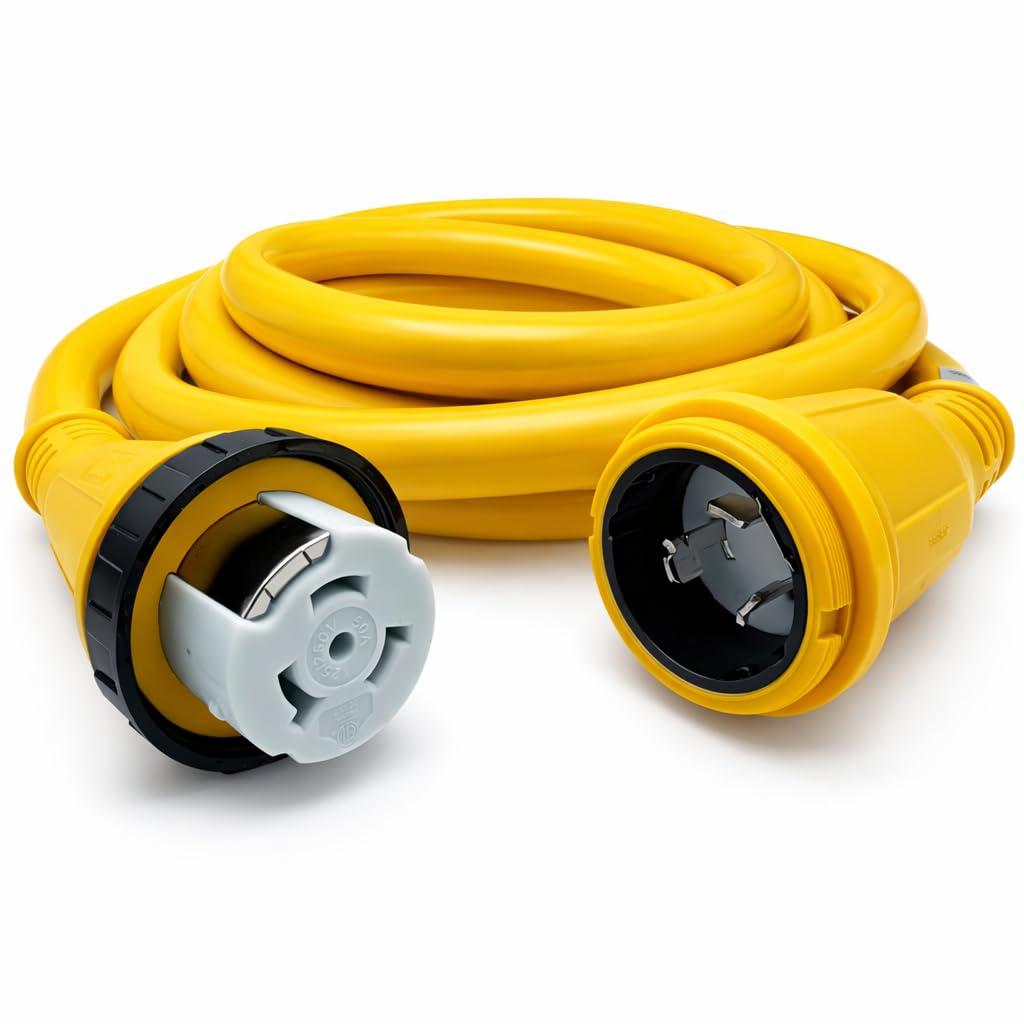 Amazon.com: 50 Amp Marine Shore Power Cord SS2-50P to SS2-50R - 50