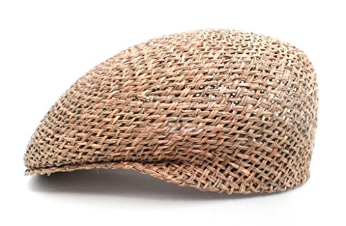 Casquette plate en paille contre la chaleur : jonc de mer léger et aéré
