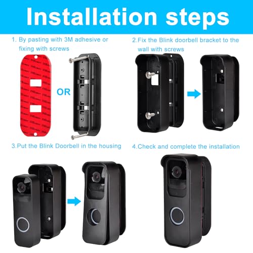 Adhesive Blink Video Doorbell Door Mount, Blink Doorbell
