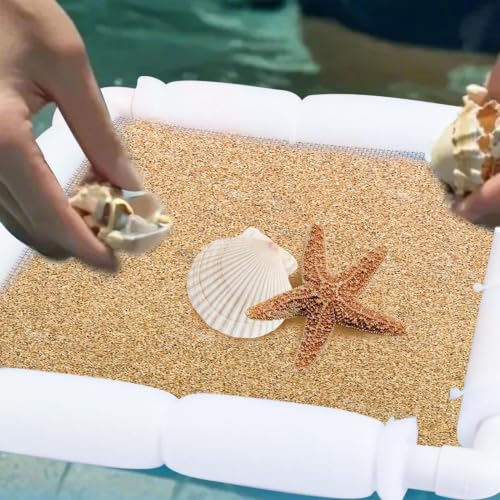 Tamiz de playa para dientes de tiburón y colador flotante con correa 4