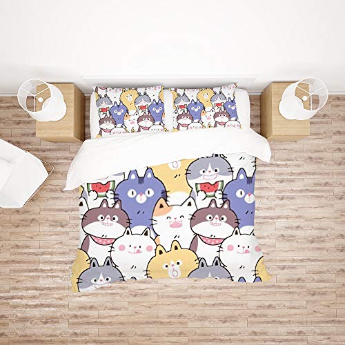 Parure de lit chat en polyester doux pour créer un cocon cocooning dans votre chambre