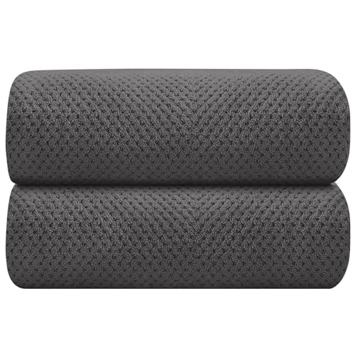 HOMEXCEL Grey Bath Towels 2...