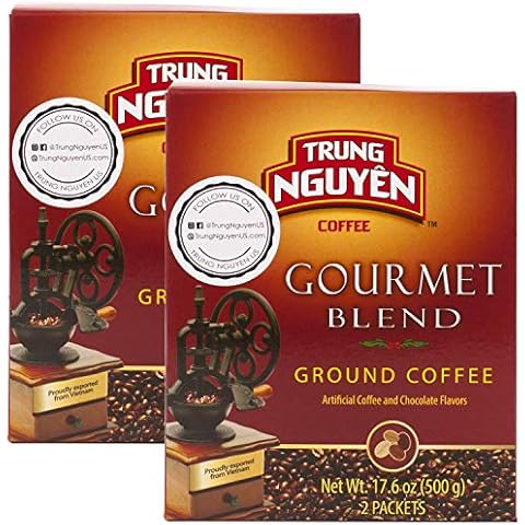 Trung Nguyen — Gourmet Blend — Roasted Ground Coffee Blend — Strong and Bold — Robusta, Arabica, Excelsa, & Catimor — Notes of Chocolate, Spices, & Fruit — Vietnamese Coffee 17.6oz (Pack of 2) Cover