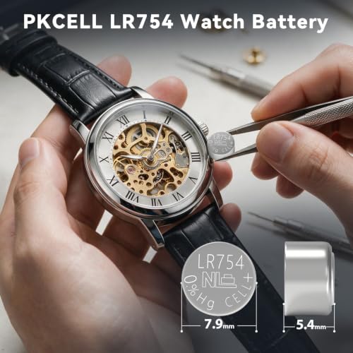 Image of PKCELL 20 Pack LR754 Battery 1.5V AG5 Battery 309 393 SR754W Battery