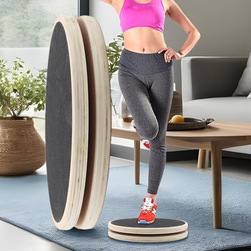 Twist Board voor oefening, Twist Oefening Machine | HOUTEN TAIULEN WHEER ANTI-SLIP - Workout Training Board, Twenting -oefenaar met handgrepen, roterende fitnessuitrusting voor vrouwen - Afbeelding 4