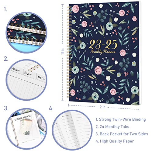 Monthly Planner 2023-2025 From July 2023 To June 2025, 2 Year Monthly Calendar Planner With Tabs, Inner Pocket, 9'' X 11'' #TOP5