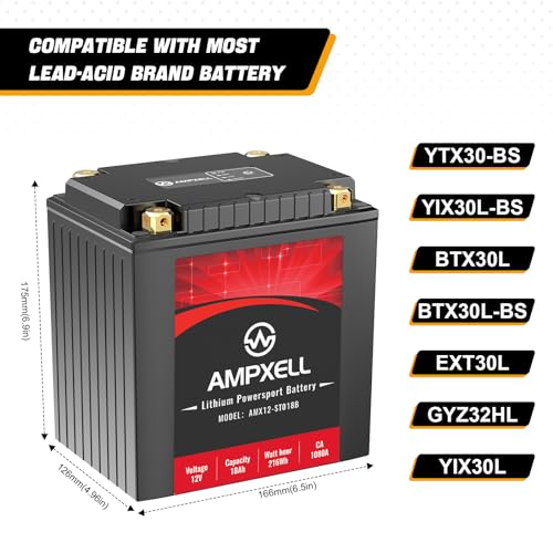 AMPXELL YTX30L-BS Lithium Battery
