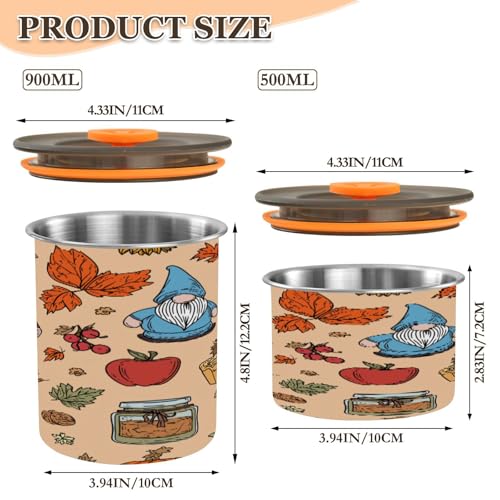 Bote para café hermético de acero inox 500ml ATTX miniatura 2