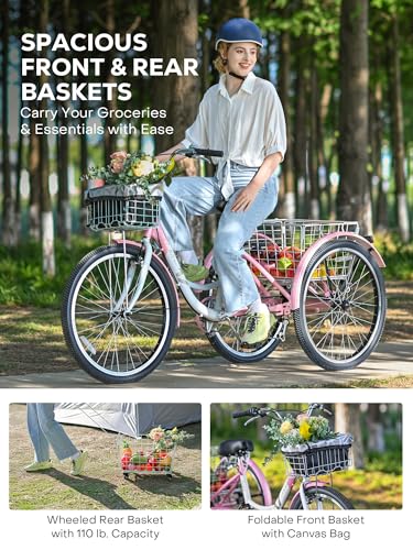 Image of VIRIBUS Adult Tricycle, Adult Electric Tricycle for Women
