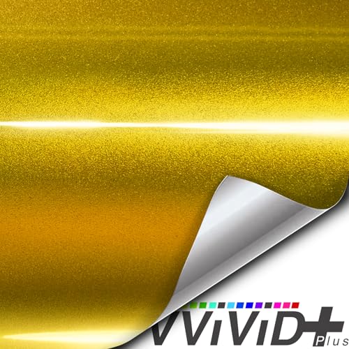 Image of VViViD XPO Gloss Metallic Gold Vinyl Car Wrap Film (10ft x 5ft)