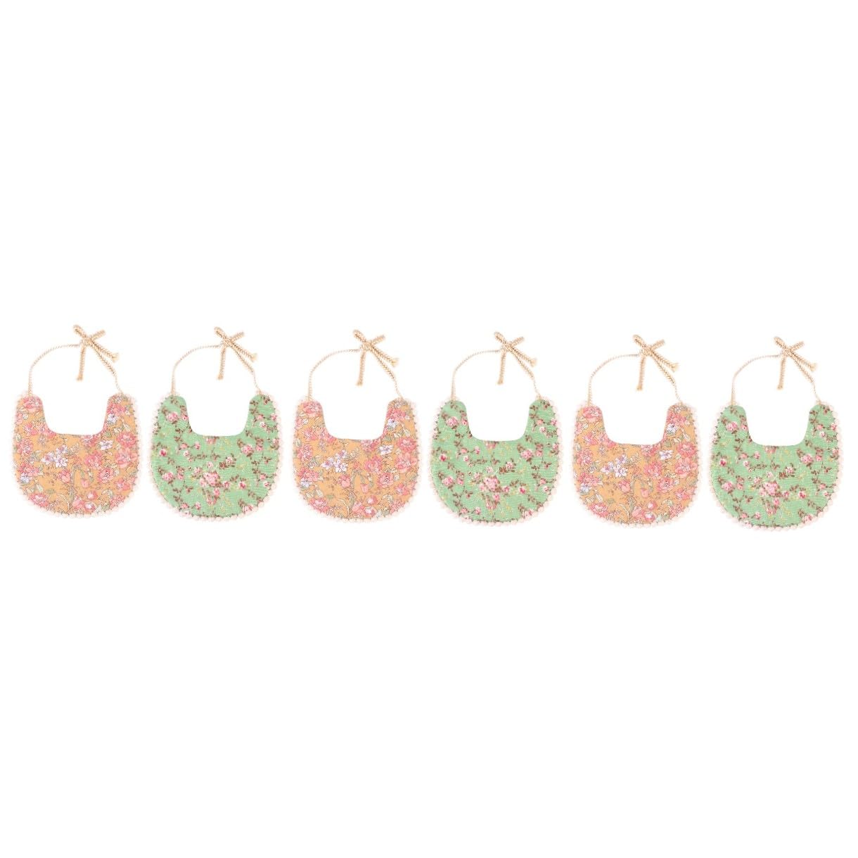 UPKOCH 6piezas Baberos De Algodón Para Bebés Doble Capa Unisex Absorbentes y Ajustables Perfectos Para Alimentación Rechazo De Saliva