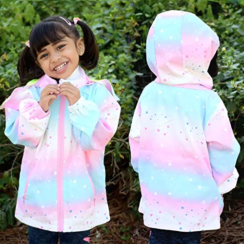 Image of HZXVic Toddler Boys Raincoat Waterproof,Lightweight Kids Rain Poncho Jacket Windbreaker Outwear Coat