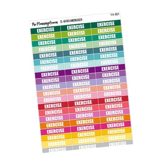 Amazon.com: Exercise Header Planner Stickrs, Stickers for Planners ...