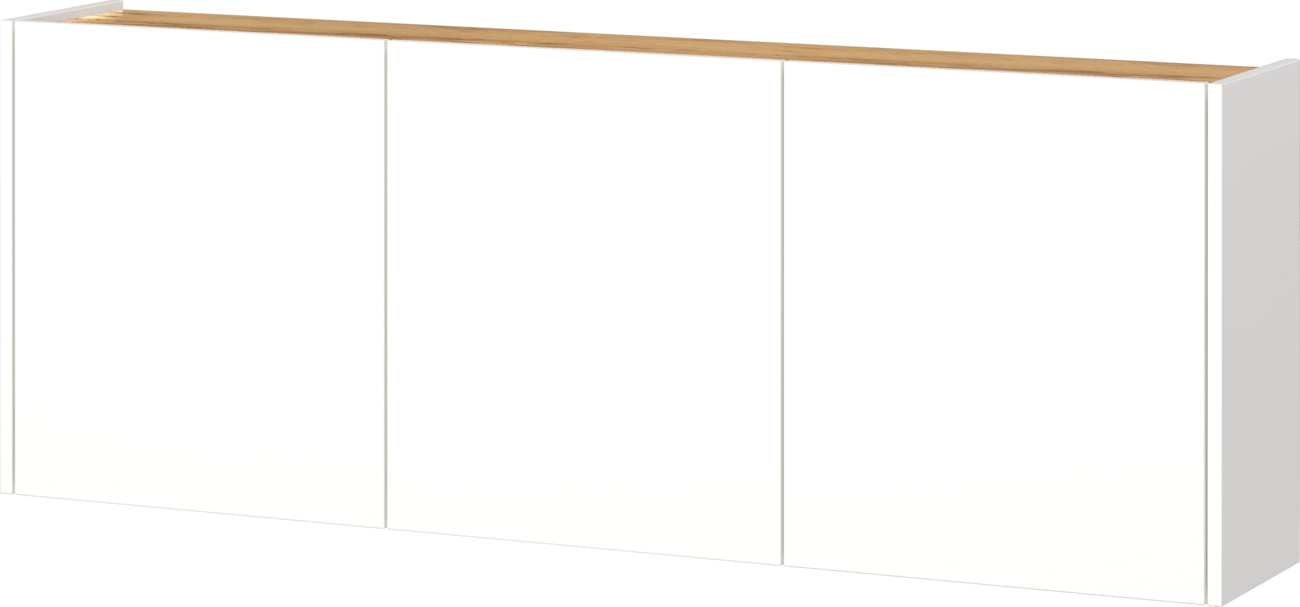 Germania Scarpiera 1345-513 GW-Libbiano, in bianco/Rovere Navarra, con profondità ridotta, 138 x 52 x 25 cm (LxAxP)
