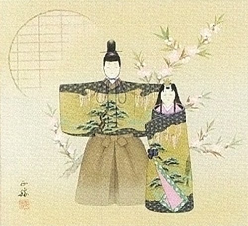 Amazon.co.jp: 藤吉正勝『立雛 （尺八横）』日本画 ・掛け軸・人物