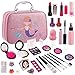Kit de maquillage pour enfants pour fille, véritable ensemble de maquillage, ensemble de jouets de maquillage lavables pour enfants